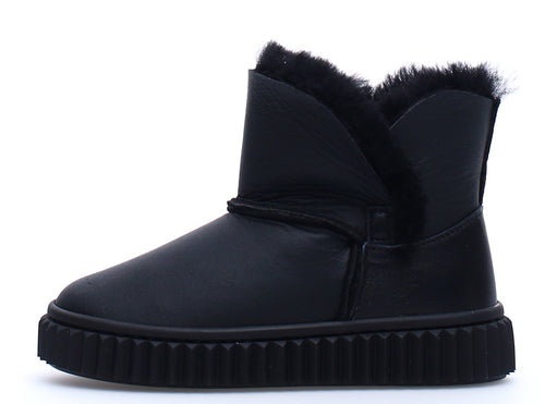 Greta - Black Shearling