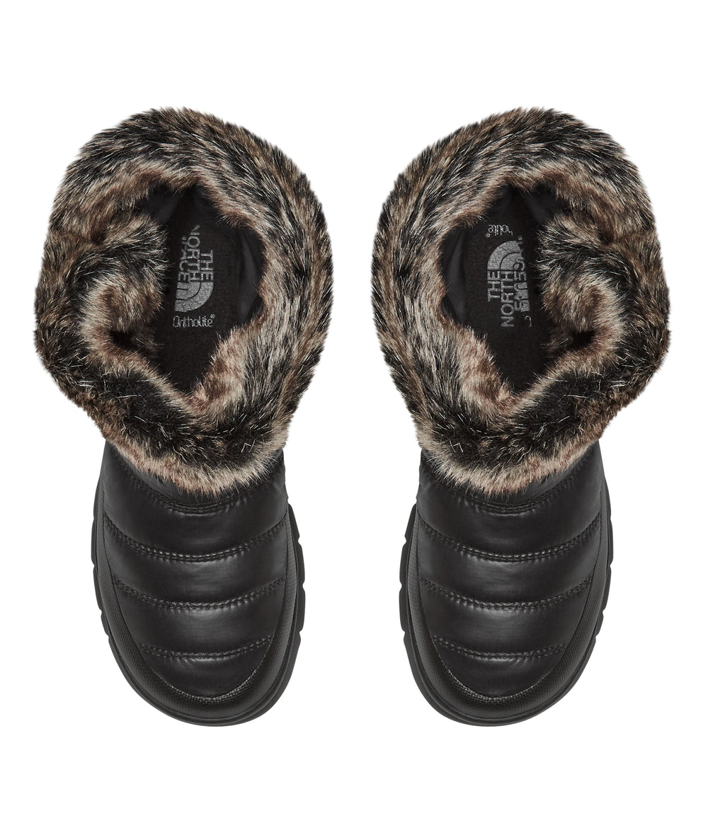 Women's Thermoball Microbaffle Bootsie II - Shiny TNF Black / Smoked Pearl Grey