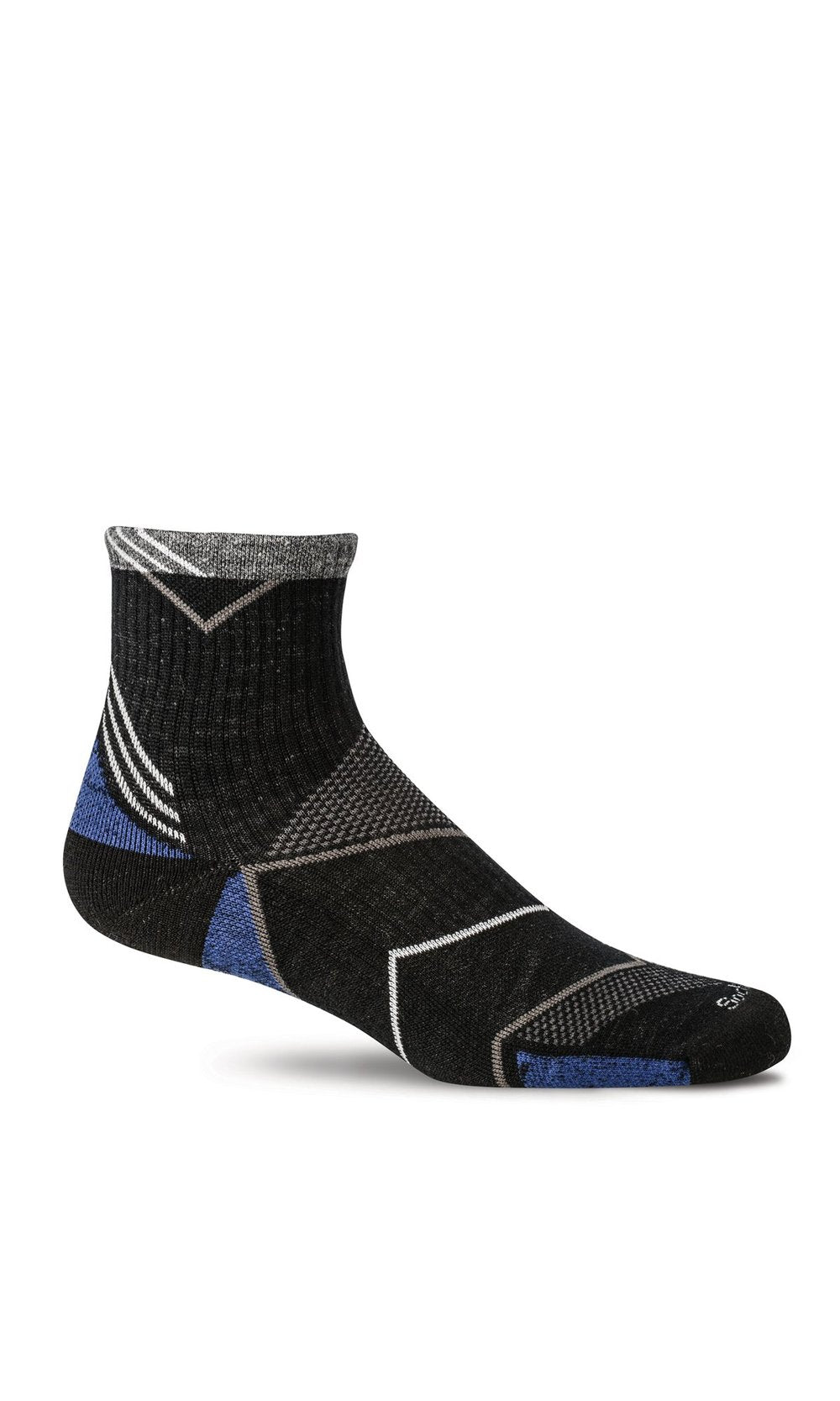 Incline Quarter Men - Black Moderate Compression (15-20mmHg)
