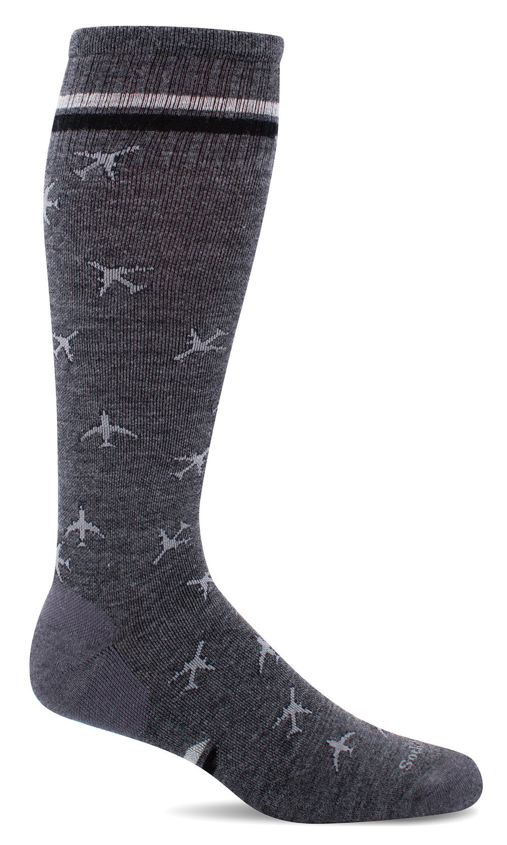 In Flight Men Knee-High - Charcoal Moderate Compression (15-20mmHg)