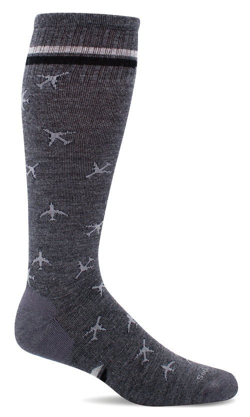 In Flight Men Knee-High - Charcoal Moderate Compression (15-20mmHg)