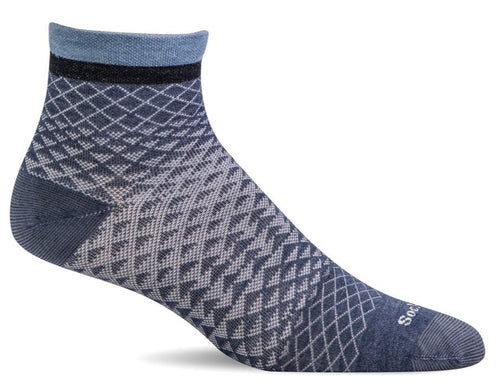 Plantar Ease Quarter Women - Denim Solid Plantar Relief