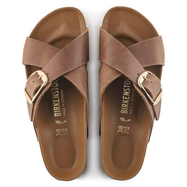 【新品】BIRKENSTOCK/Siena Big Buckle Suede Siena Big Buckle - Cognac Oiled Leather – MyShoeShop