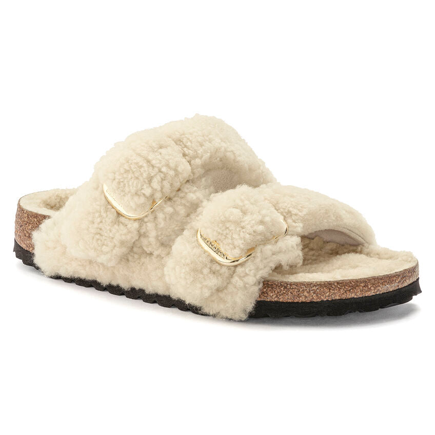 Arizona Big Buckle Teddy -  Eggshell Shearling||Arizona grosses boucles peluche - Fourrure coquille d'oeuf