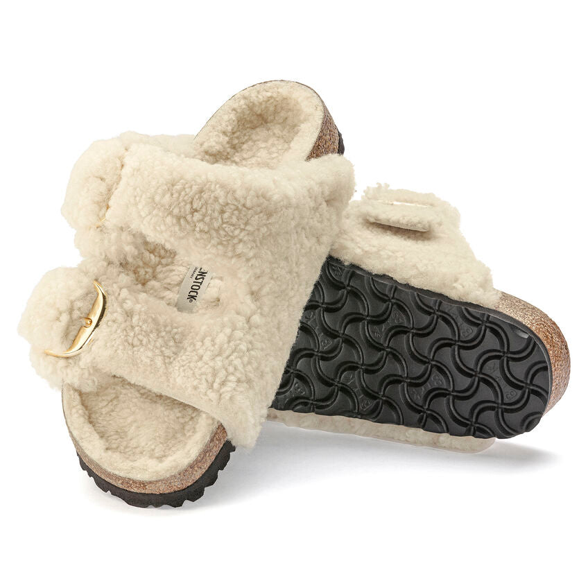 Arizona Big Buckle Teddy -  Eggshell Shearling||Arizona grosses boucles peluche - Fourrure coquille d'oeuf