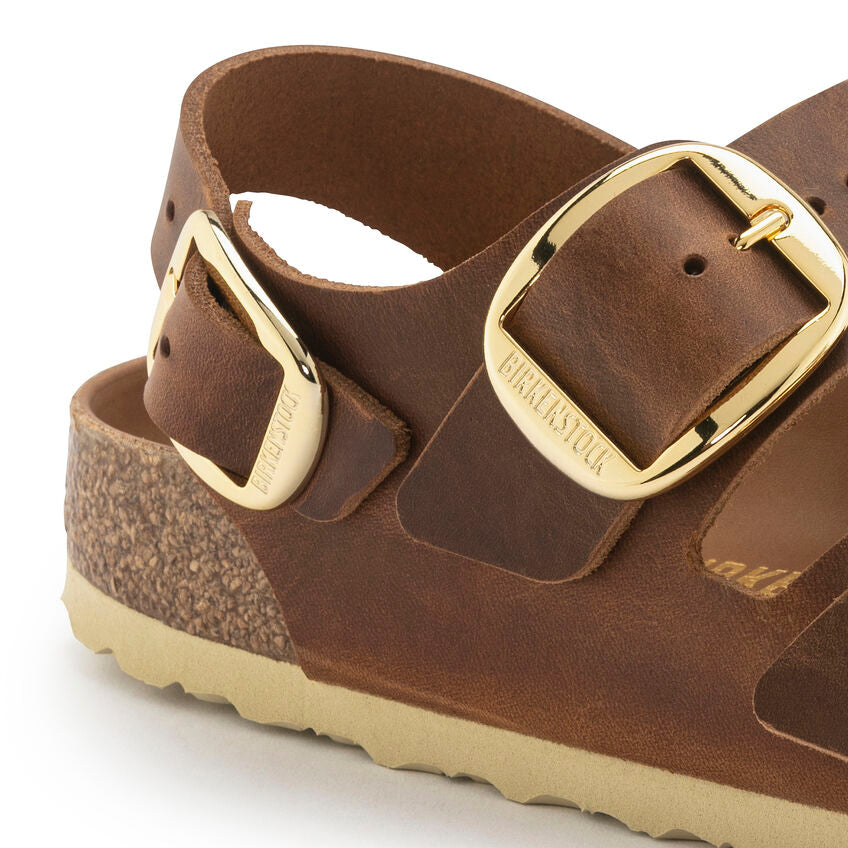 Milano Big Buckle - Cognac Oiled Leather – MyShoeShop