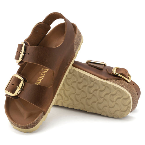 Milano Big Buckle - Cognac Oiled Leather||Milano Big Buckle - Cuir huilé cognac
