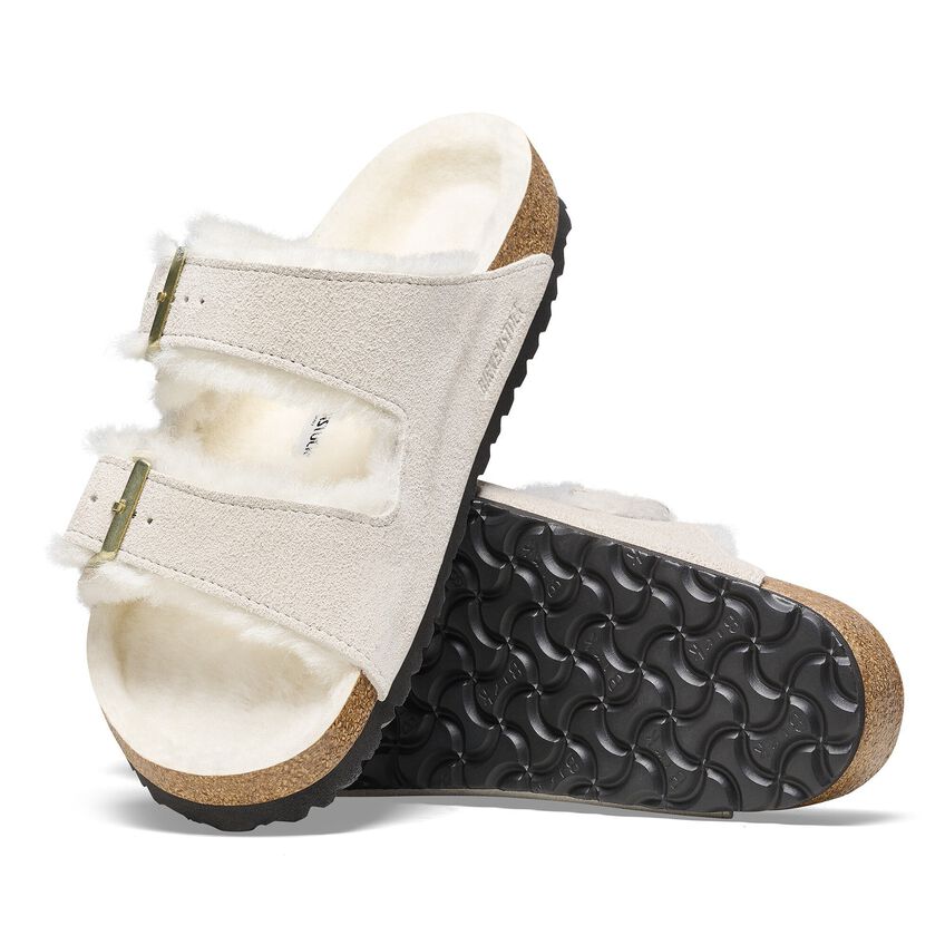 Arizona - Antique White Suede Shearling||Arizona - Suède fourrure blanc antique