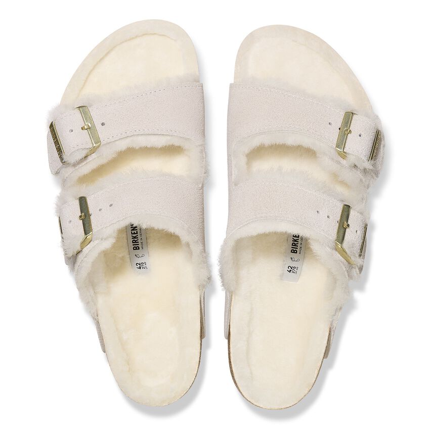 Arizona - Antique White Suede Shearling||Arizona - Suède fourrure blanc antique