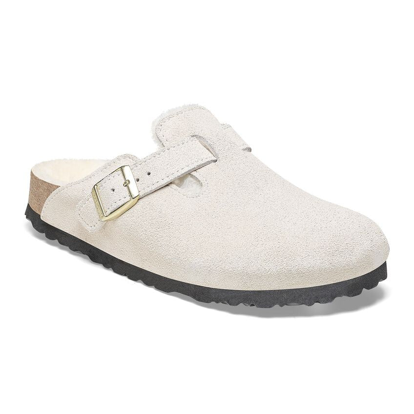 Boston - Antique White Suede Shearling||Boston - Suède Fourrure blanc antique