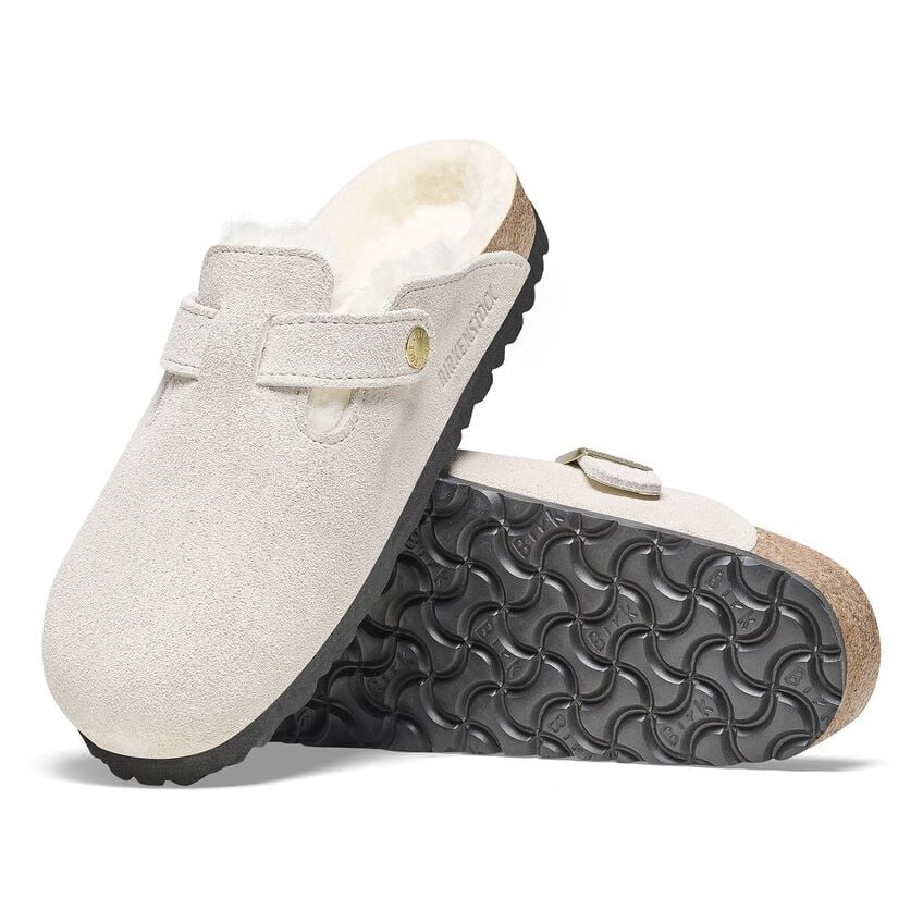 Boston - Antique White Suede Shearling||Boston - Suède Fourrure blanc antique