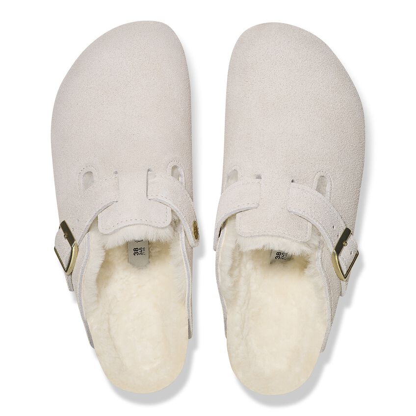 Boston - Antique White Suede Shearling||Boston - Suède Fourrure blanc antique