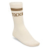 Cotton Tennis Sock - Eggshell Mink||Chaussettes Tennis en coton - Coquille d'oeuf et vison