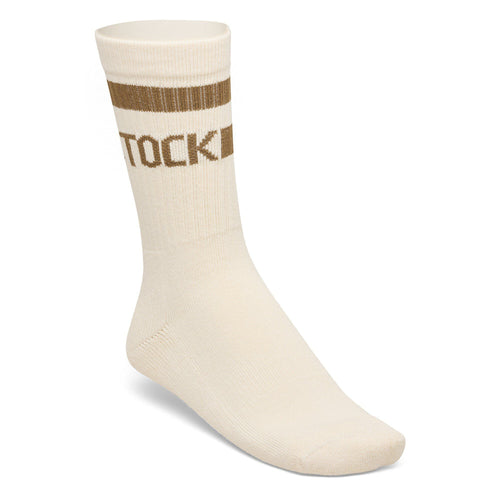 Cotton Tennis Sock - Eggshell Mink||Chaussettes Tennis en coton - Coquille d'oeuf et vison