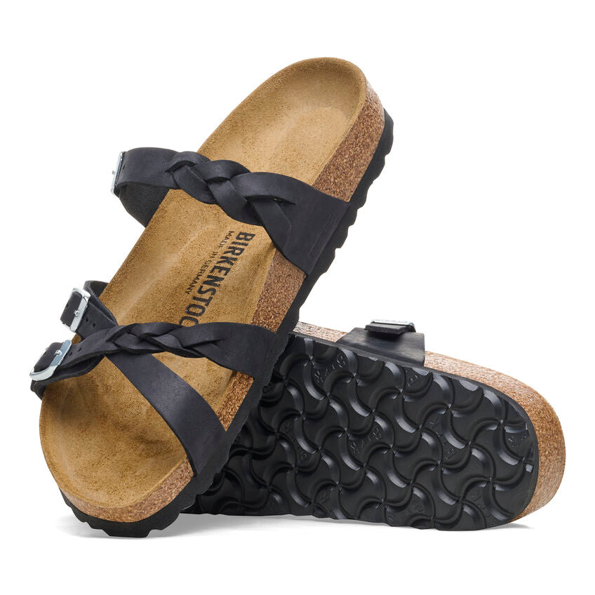 Franca Braided - Black Oiled Leather