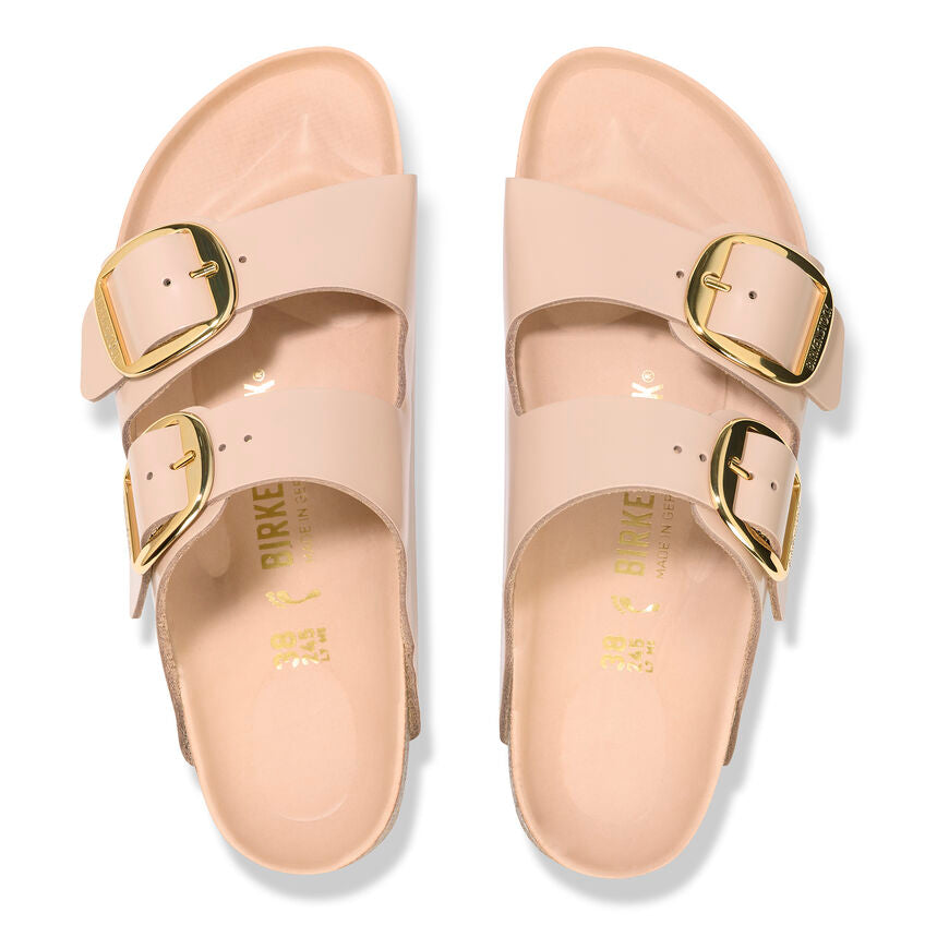 【新品未使用】BIRKENSTOCK Arizona BigBuckle 37 Arizona Big Buckle - New Beige High Shine Leather – MyShoeShop