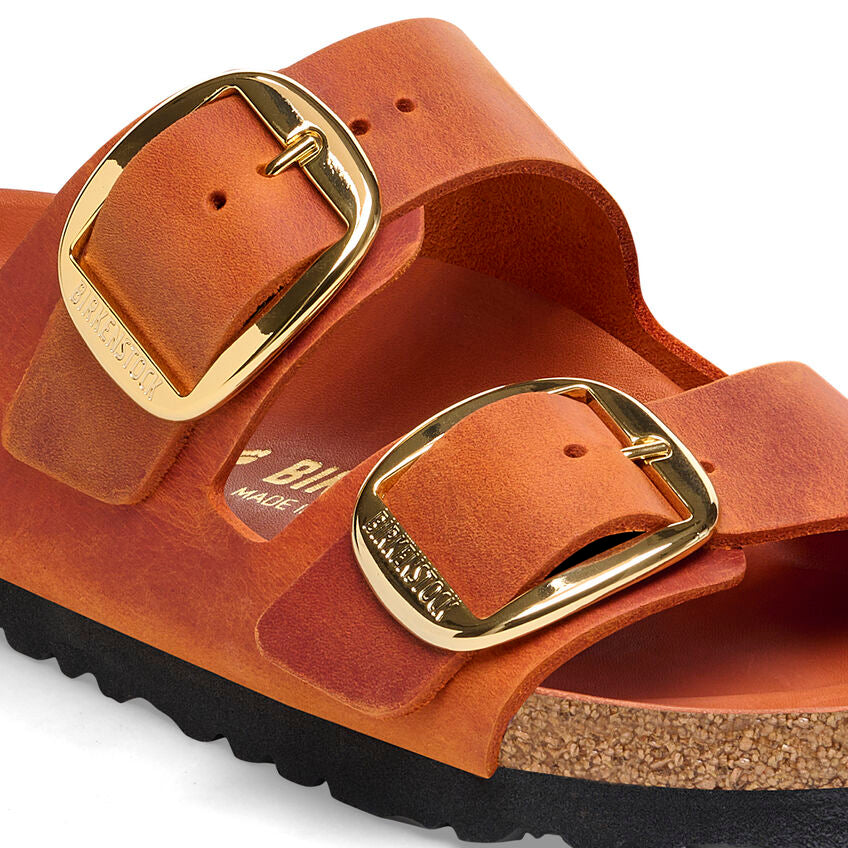 Arizona Big Buckle -  Burnt Orange Oiled Leather||Arizona grosses boucles - Cuir huilé orange brûlé