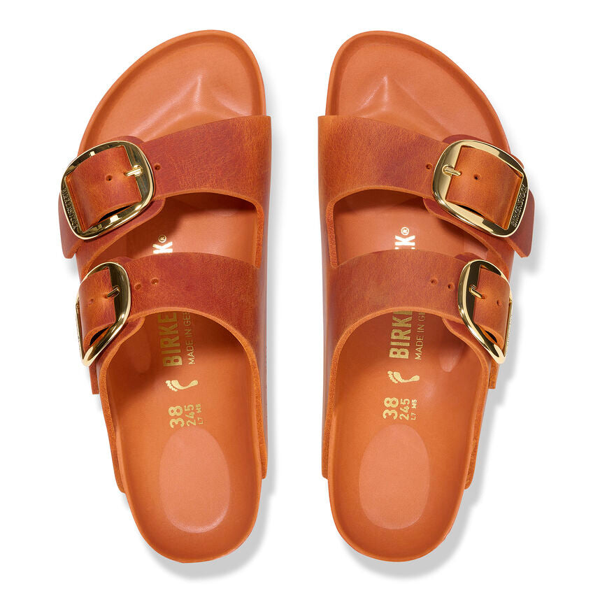 Arizona Big Buckle -  Burnt Orange Oiled Leather||Arizona grosses boucles - Cuir huilé orange brûlé