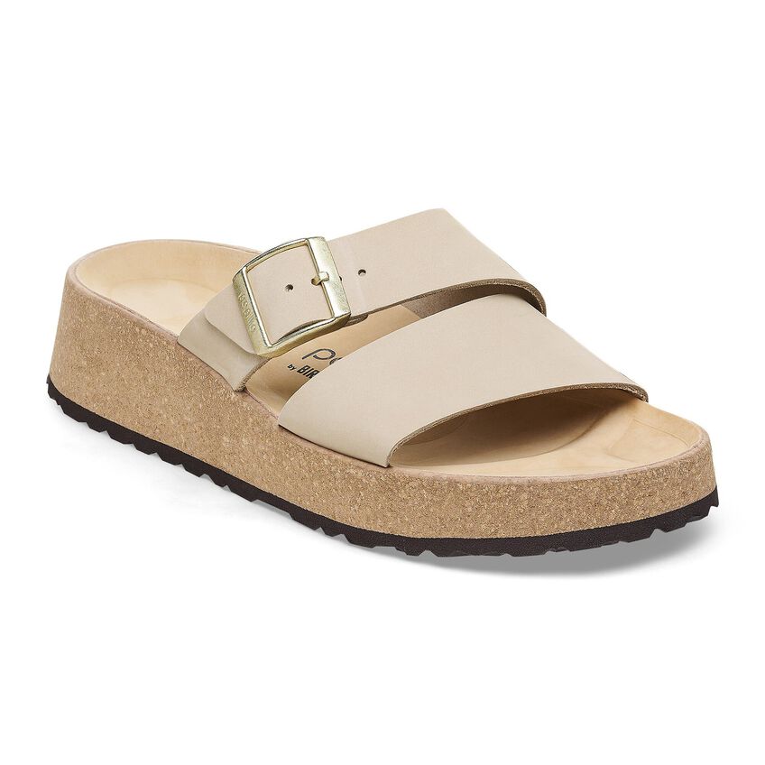 Almina - Warm Sandcastle Nubuck Leather||Almina - Cuir nubuck château de sable chaud