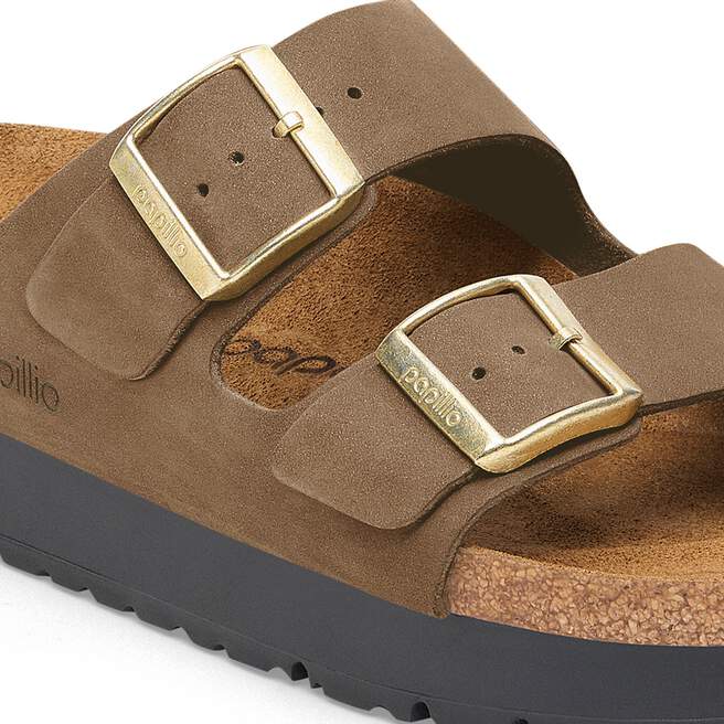 Arizona Platform- Dark Tea Nubuck Leather||Arizona Platform - Cuir nubuck thé noir