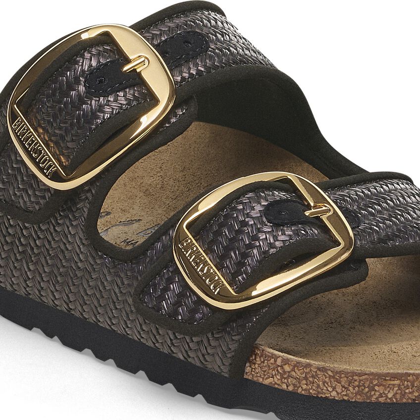 Arizona Big Buckle -  Black Raffia||Arizona grosses boucles - Raffia noir