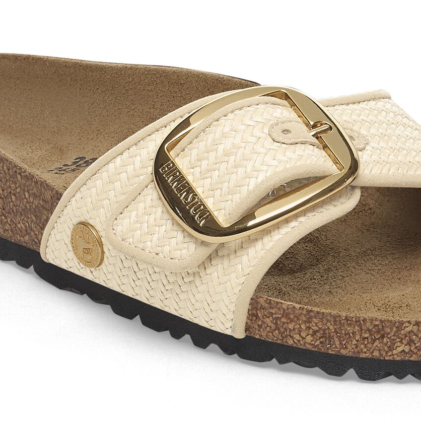 Madrid Big Buckle - Natural Raffia||Madrid Grosses Boucles - Raffia naturel