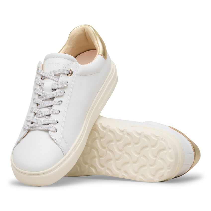 Bend Women - White/Gold Leather||Bend pour femmes - Cuir Blanc/or