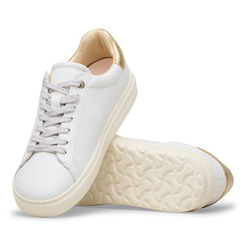 Bend Low Women - White/Gold Leather||Bend pour femmes - Cuir Blanc/or