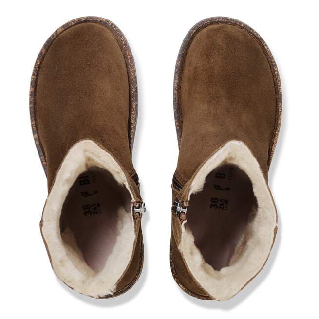 Uppsala Zip - Dark Tea Suede Shearling||Uppsala Zip - Suède fourrure thé noir