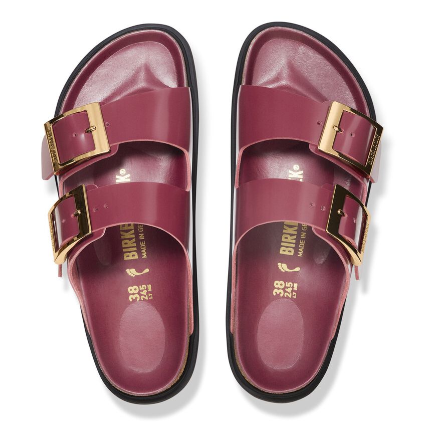 Arizona Droplet Buckle -  Zinfandel High Shine Leather||Arizona boucle droplet - Cuir zinfandel très brillant