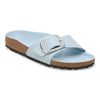 Madrid Big Buckle - High Shine Blue Leather||Madrid grosses boucles - Cuir bleu très brillant