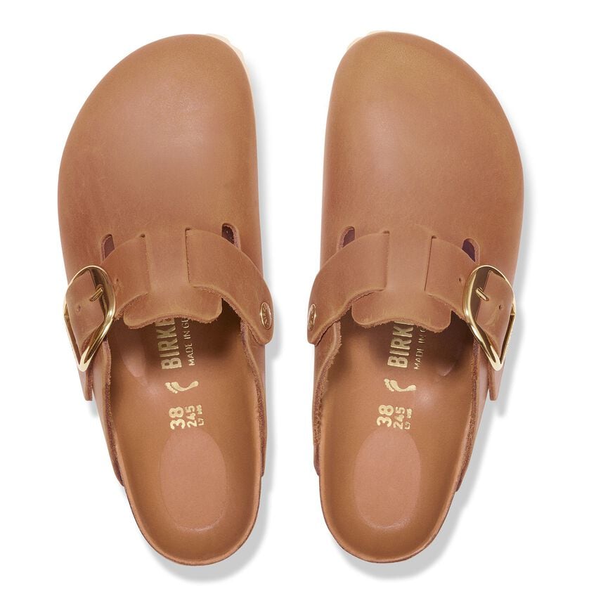 Boston Big Buckle - Cognac Oiled Leather||Boston à grosse boucle - Cuir huilé cognac