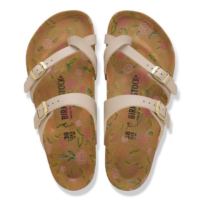 Mayari - Sandcastle Printed Footbed Birko-Flor||Mayari - Birko-Flor sable avec fleurs
