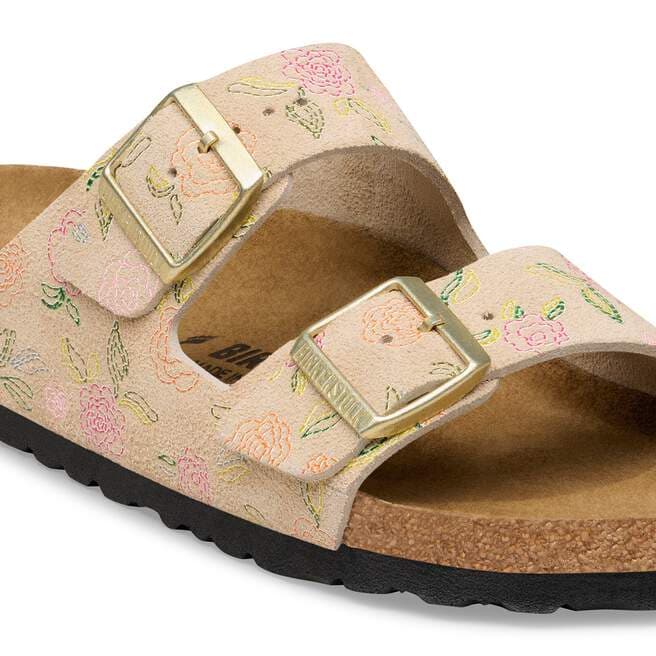 Arizona - Sandcastle Flower Print Suede||Arizona - Suède château de sable imprimé fleuri