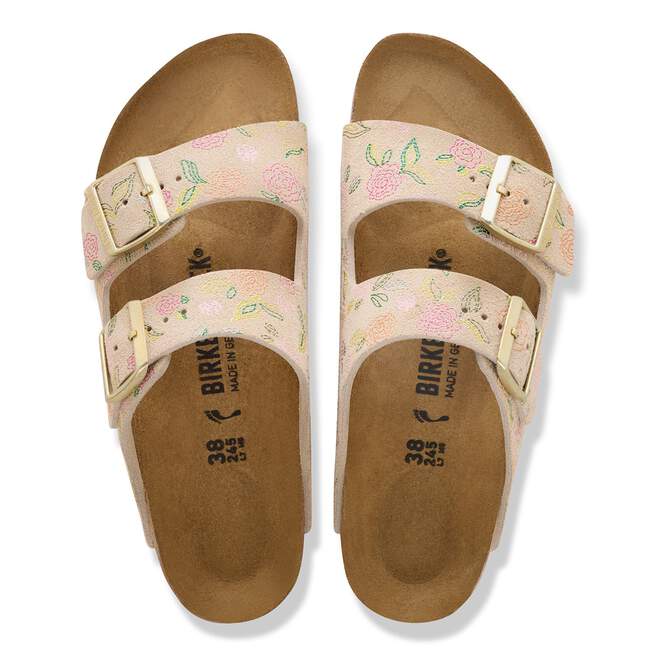 Arizona - Sandcastle Flower Print Suede||Arizona - Suède château de sable imprimé fleuri