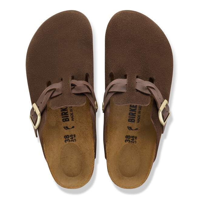 靴 BIRKENSTOCK 38 Boston Braided - Carafe Suede and Oiled Leather – MyShoeShop