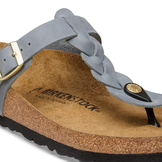 Gizeh Braided - Basalt Gray Oiled Leather||Gizeh tressée -  Cuir huilé gris balsate