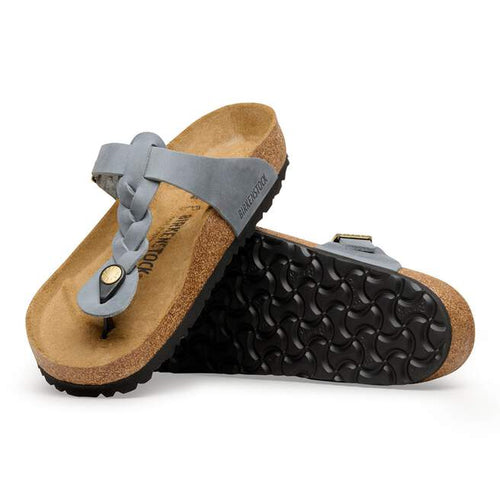 Gizeh Braided - Basalt Gray Oiled Leather||Gizeh tressée -  Cuir huilé gris basalte