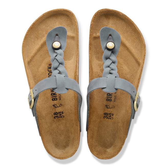 Gizeh Braided - Basalt Gray Oiled Leather||Gizeh tressée -  Cuir huilé gris balsate