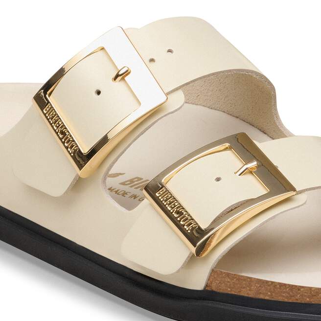 Arizona Droplet Buckle - Ecru High Shine Leather – MyShoeShop