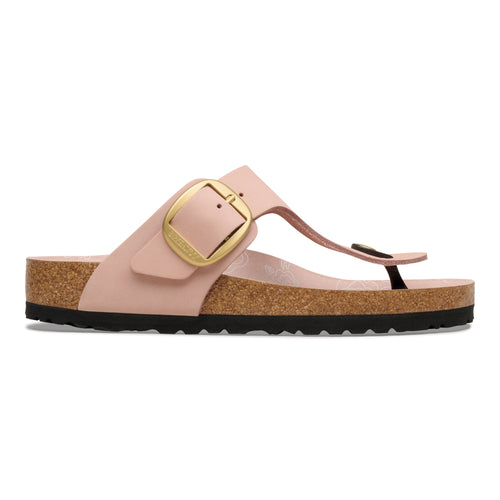 Gizeh Big Buckle - Soft Pink Nubuck Printed Footbed||Gizeh Big Buckle - Nubuckl rose pâle