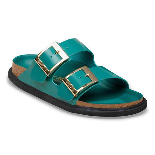Arizona Droplet Buckle -  Dark Teal High Shine Leather||Arizona boucle droplet - Cuir sarcelle très brillant