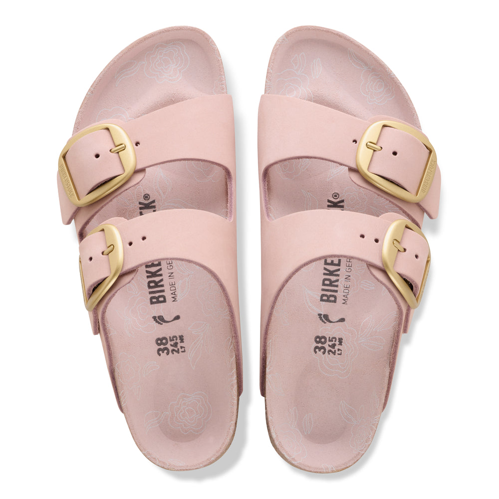 Arizona Big Buckle -  Soft Pink Nubuck Printed Footbed||Arizona Big Buckle - Nubuck rose pâle