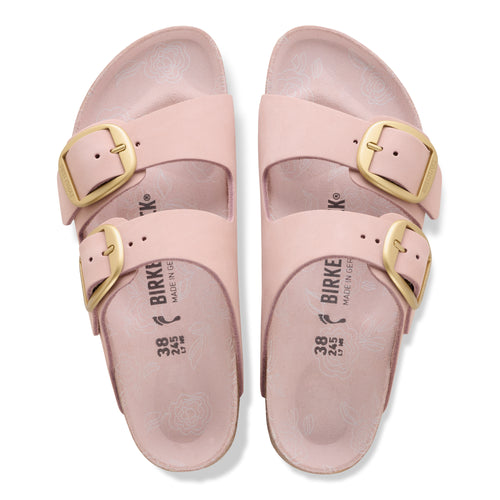 Arizona Big Buckle -  Soft Pink Nubuck Printed Footbed||Arizona Big Buckle - Nubuck rose pâle