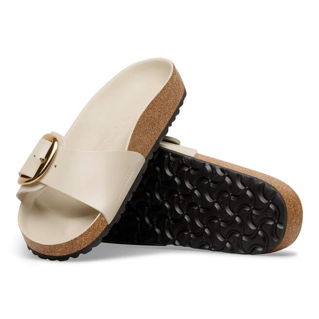 Madrid Big Buckle - High Shine Oyster Leather||Madrid Big Buckle - Cuir oyster très brillant