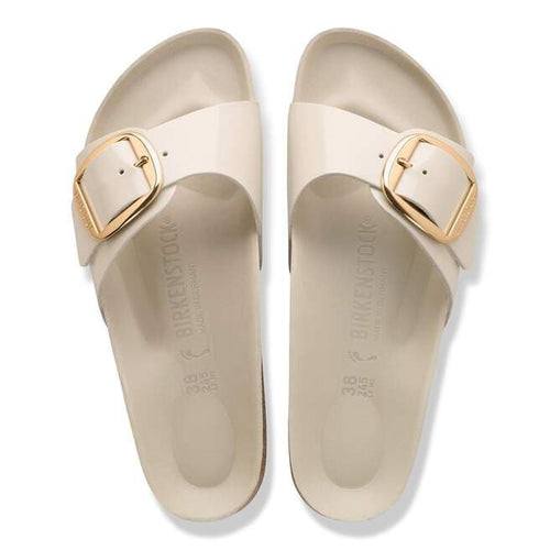 Madrid Big Buckle - Oyster High Shine Leather||Madrid Big Buckle - Cuir verni oyster