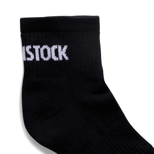 Cotton Crew Ankle Sock - Black White||Chaussettes au dessus de la cheville en coton - Noir et blanc