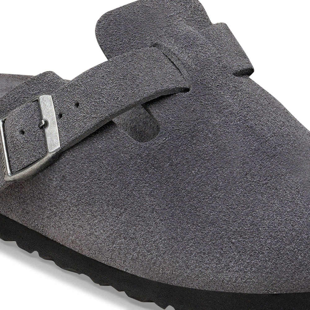 Boston Soft - Charcoal Tonal Suede||Boston assise plantaire souple - Suède tonalité charbon