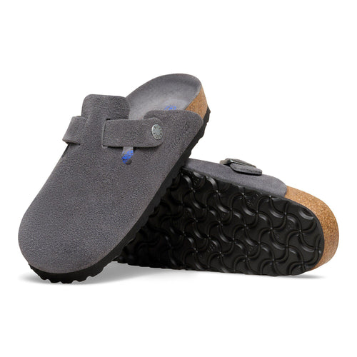 Boston Soft - Charcoal Tonal Suede||Boston assise plantaire souple - Suède tonalité charbon