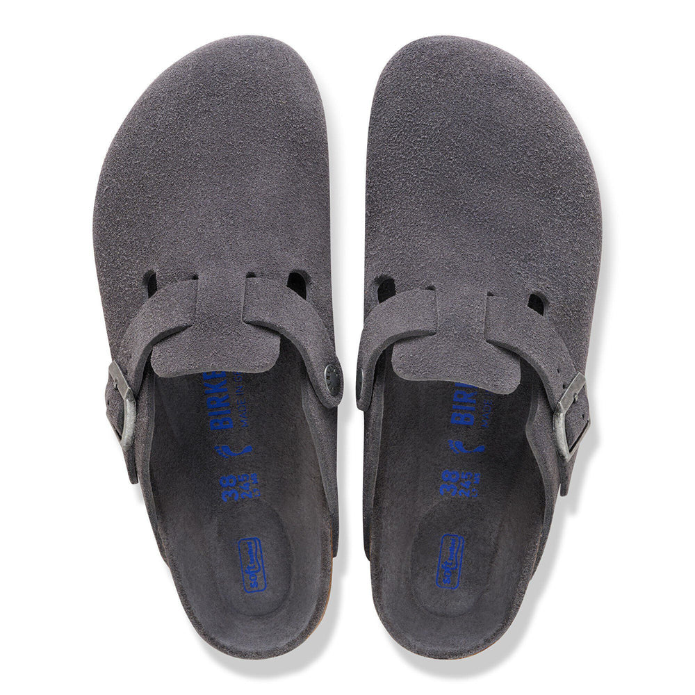 Boston Soft - Charcoal Tonal Suede||Boston assise plantaire souple - Suède tonalité charbon